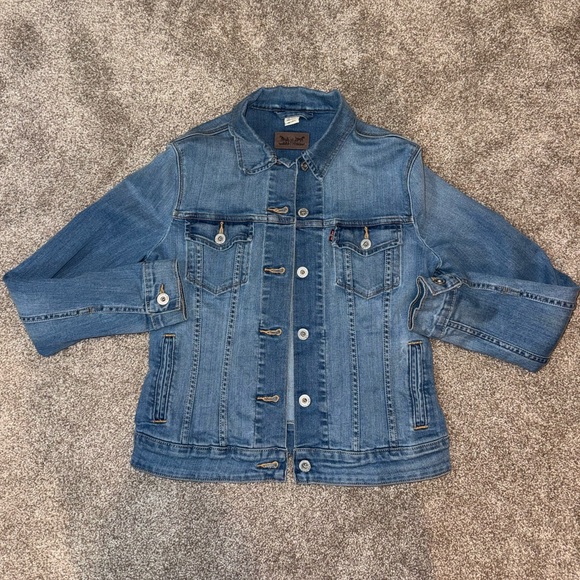 Levi's Strauss & Co.‎ Blue Denim Trucker Jean Jacket Women's Small - Picture 1 of 7